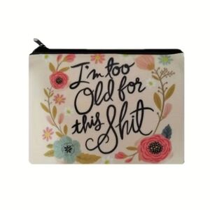 Flower Print Zipper Pouch